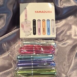 YAMADURA 5 Pc Refillable Perfume Atomizers Set Perfect For Travel NEW IN BOX